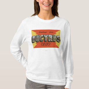 T-shirt Bucyrus, lettre ScenesBucyrus, OH d'OhioLarge