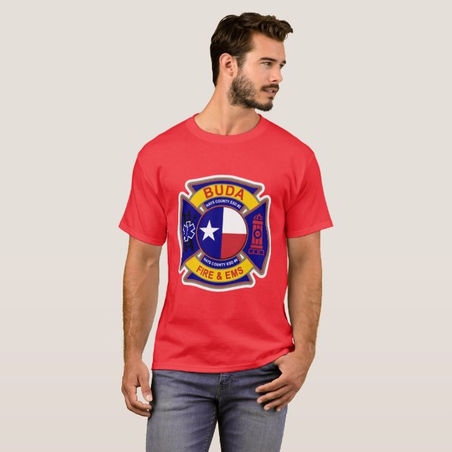 T-shirt Buda Texas Fire Et EMS (Devant entier)