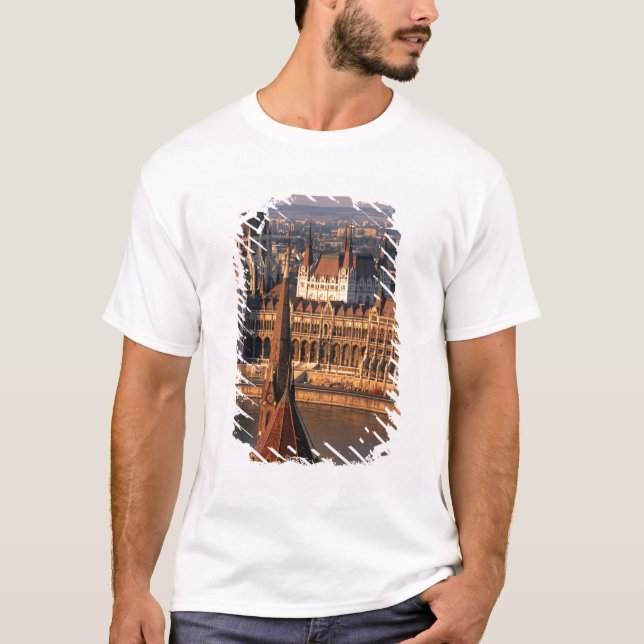 T-shirt Budapest, Hongrie, Danube, Parlement (Devant)