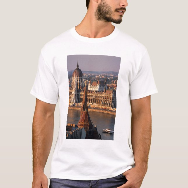 T-shirt Budapest, Hongrie, Danube, Parlement (Devant)