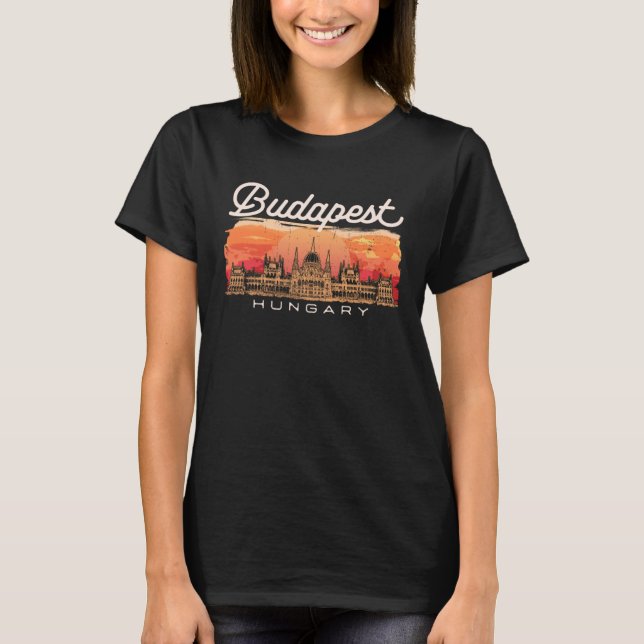 T-shirt Budapest Hungary Vacationer Historian Traveler (Devant)