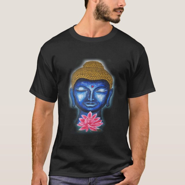 T-shirt Buddha Asian Lotus Flower for Girls Women (Devant)