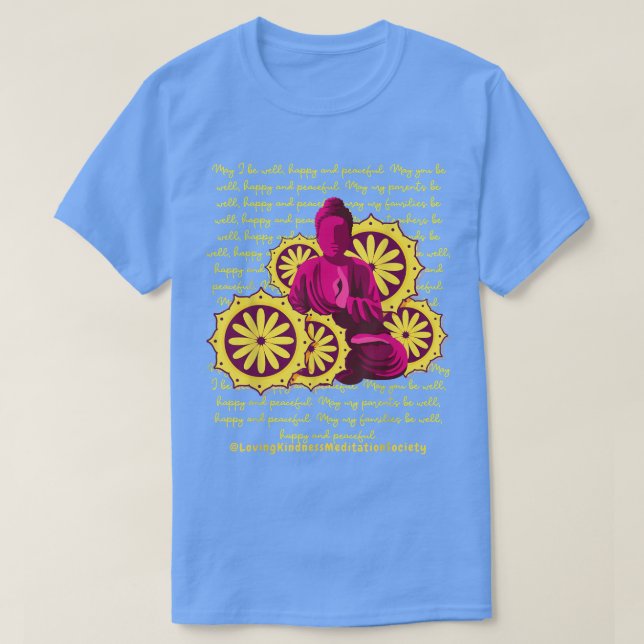 T-shirt Buddha Mandala LovingKindness Metta Blessing Dharm (Design devant)