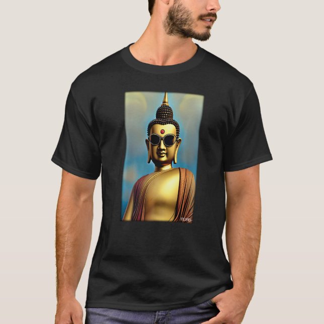 T-shirt Buddha Siddhartha Gautama Sunglasses Religion Indi (Devant)
