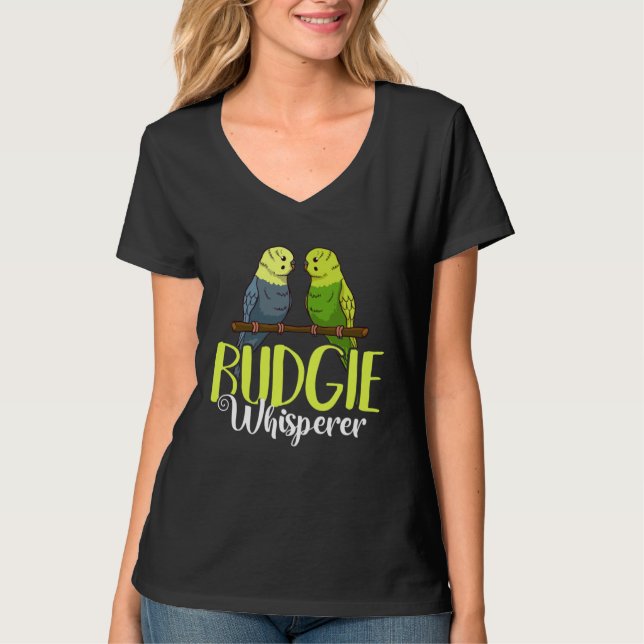 T-shirt Budgie Bird Budgerigar Parakeet Cage (Devant)