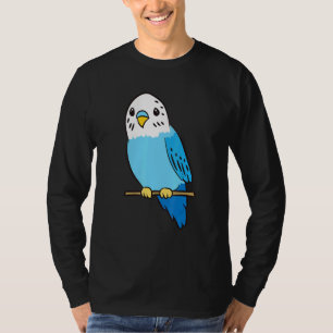 T-shirt Budgie Bird Parakeet Cute Parakeet Blue