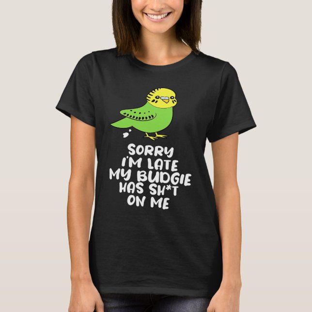 T-shirt Budgie Bird Parakeet For Budgerigar Owner  8 (Devant)