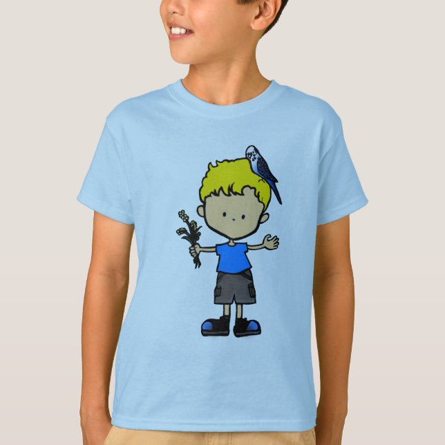 T-shirt Budgie Boy #3 (T11-3b2) (Devant)