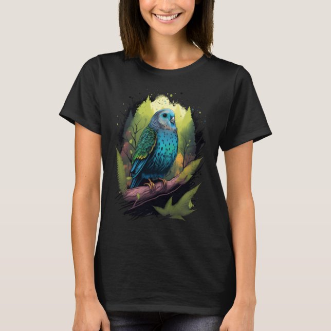 T-shirt Budgie Budgerigar Parakeet Bird Nature Birdwatchin (Devant)