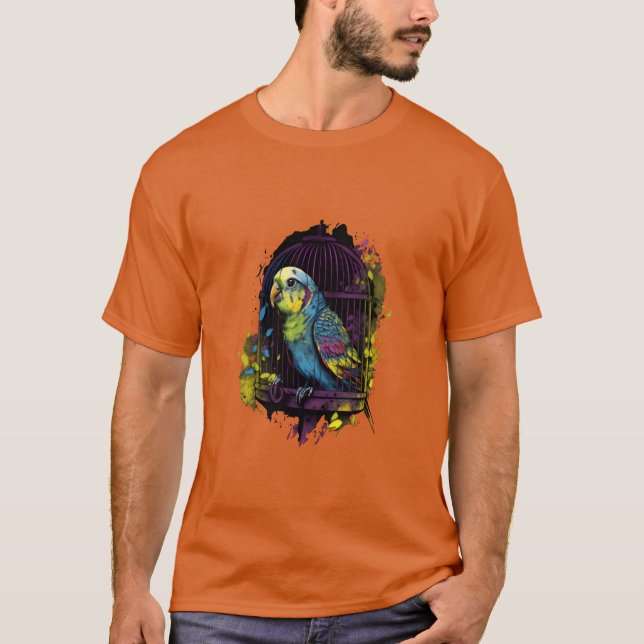 T-shirt Budgie Budgerigar Parakeet Oiseau Animaux de compa (Devant)