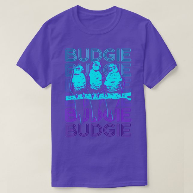 T-shirt Budgie Budgerigar Parakeet Retro Cadeau (Design devant)