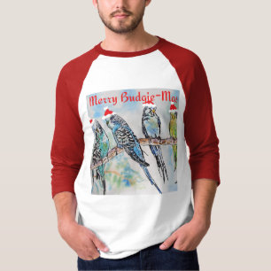 T-shirt Budgie Budgétaire Noël Joyeux Budgie-mas