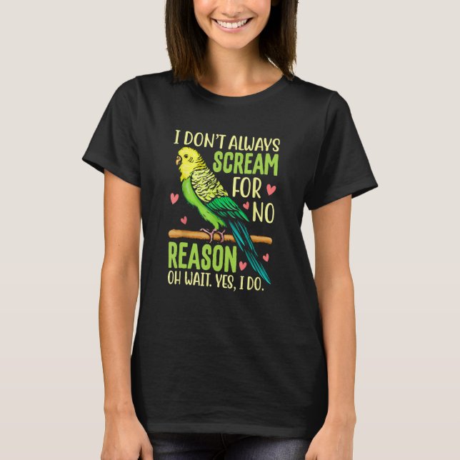 T-shirt Budgie  Budgie Bird Budgerigar  Bird (Devant)