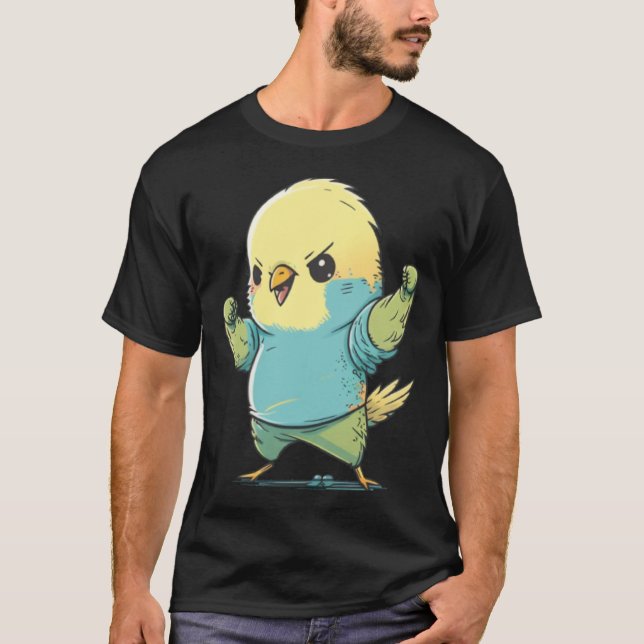 T-shirt Budgie Dabbing Budgerigar Parakeet Bird Dab Dance (Devant)