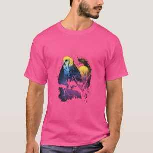 T-shirt Budgie Moon Budgerigar Parakeet Bird Propriétaire 