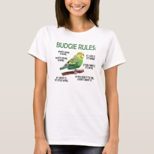 T-shirt Budgie Owen Budgie Lover Parakeet Bird Budgerigar