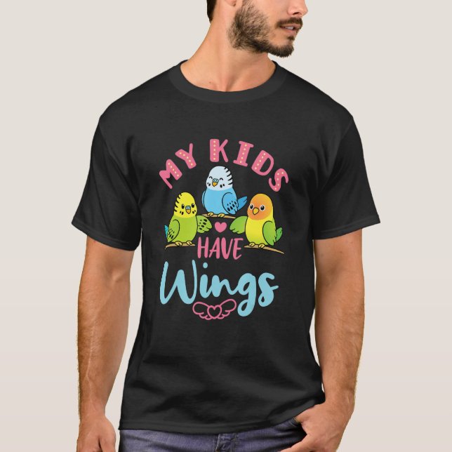 T-shirt Budgie Parakeet Cute Animaux Animaux Oiseaux Maman (Devant)