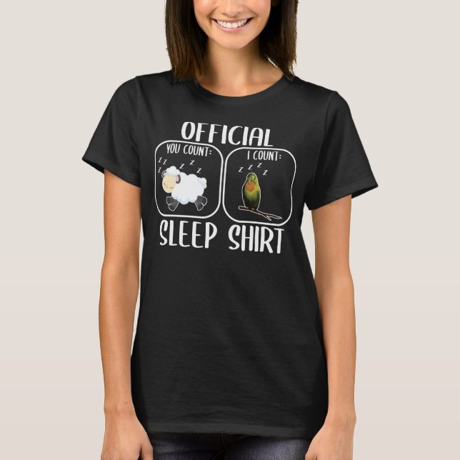 T-shirt Budgie sleeping shirt counting sheep (Devant)