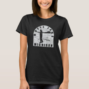 T-shirt Buell Lake Ice Fishing Michigan