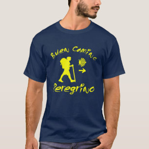 T-shirt Buen Camino Peregrino Pilgrim Camino De Santiago