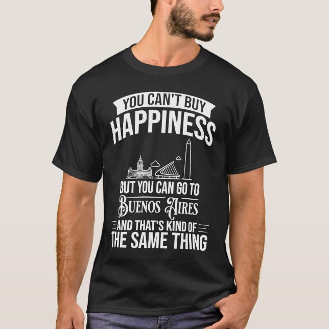 T-shirt Buenos Aires Argentina City Skyline Map Travel (Devant)