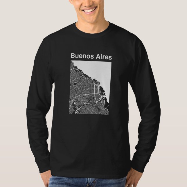 T-shirt Buenos Aires Argentina Classic City Map Graphic (Devant)