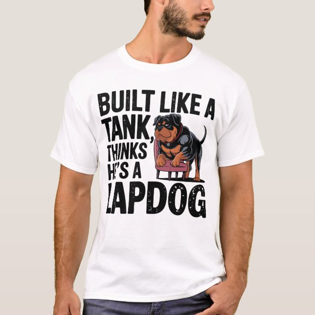 T-shirt Buff Rottweiler - Art de chien coriace (Devant)