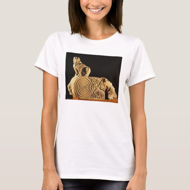 T-shirt Buff sandstone architrave with griffin, Sanchi, MP (Devant)