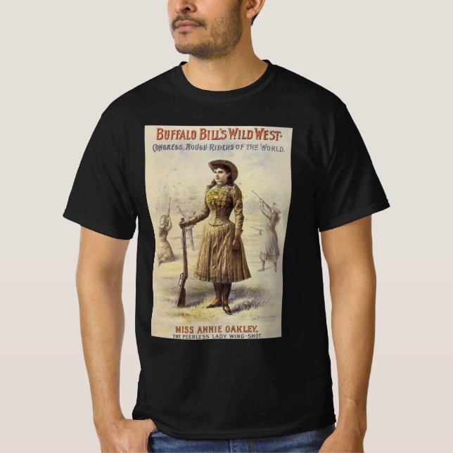 T-shirt Buffalo Bill's Wild West Show avec Annie Oakley (Devant)