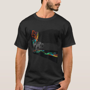T-shirt Buffalo Bison Vache taureau rayé Art Abstrait Rain