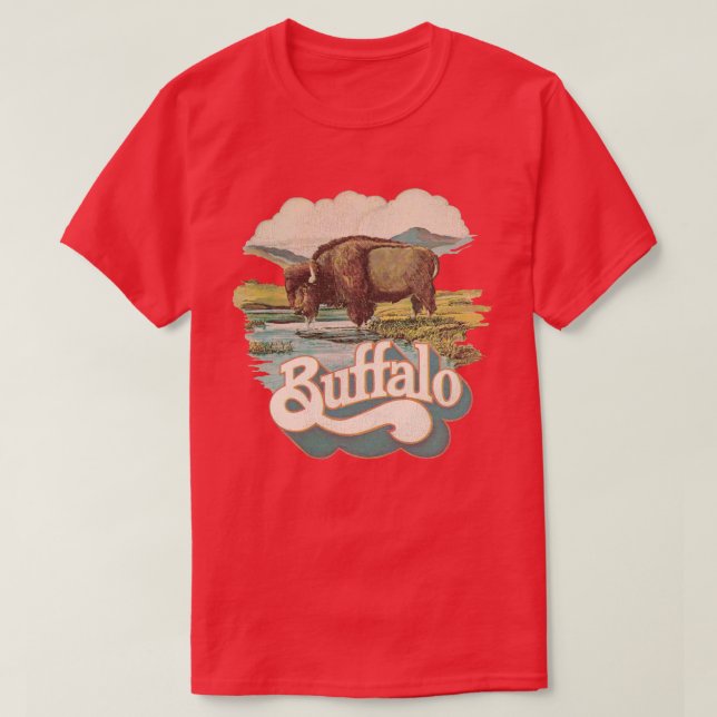 T-shirt Buffalo Brebring Co Beer Retro Defunct Breweriana (Design devant)