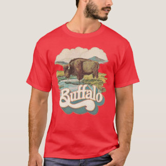 T-shirt Buffalo Brebring Co Beer Retro Defunct Breweriana