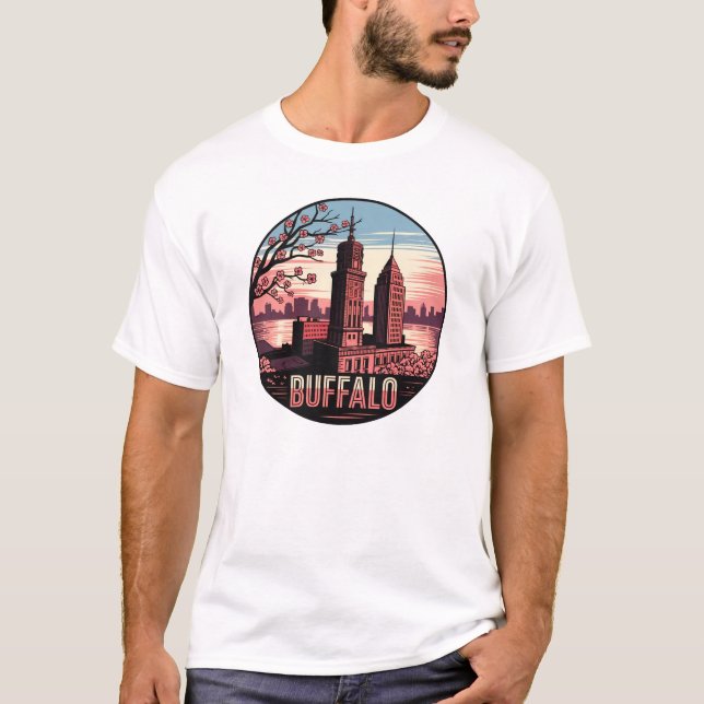 T-shirt Buffalo City New York USA (Devant)