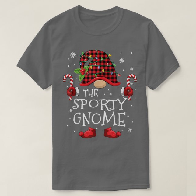 T-shirt Buffalo Gnome Sportif Plaid Funny Christmas Tree F (Design devant)
