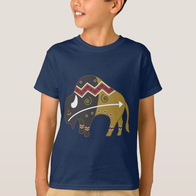 T-shirt Buffalo indien tribal (Devant)