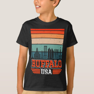 T-shirt Buffalo New York États-Unis Rétro Vintage Coucher