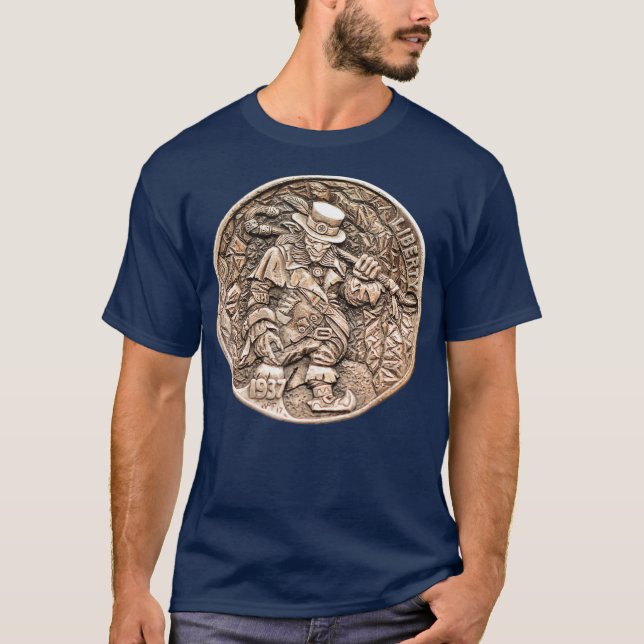 T-shirt Buffalo Nickel Hobo Leprechaun Collecteurs de pièc (Devant)