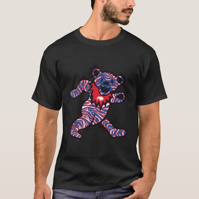 T-shirt Buffalo Ny Crazy Dancing Fan Bear (Devant)