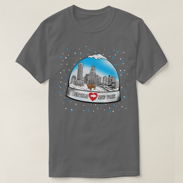 T-shirt BUFFALO NY snowglobe 716 New York love BFLO winte (Design devant)