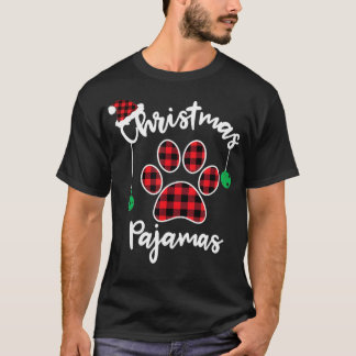 T-shirt Buffalo plaid Christmas Paw Pajamas Casquette Père