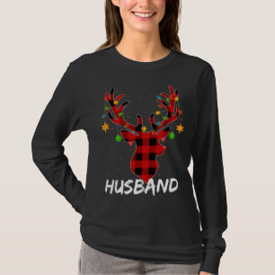 T-shirt Buffalo Plaid Correspondant Reindeer Mari Noël
