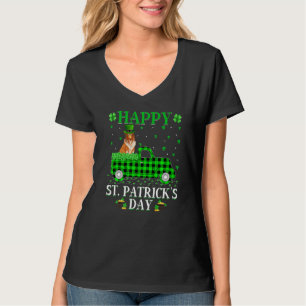 T-shirt Buffalo Plaid Green Truck Sheepdog St. Patrick D