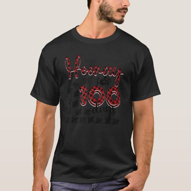 T-shirt Buffalo Plaid Happy (Devant)