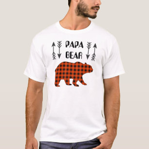 T-shirt Buffalo Plaid Papa Bear