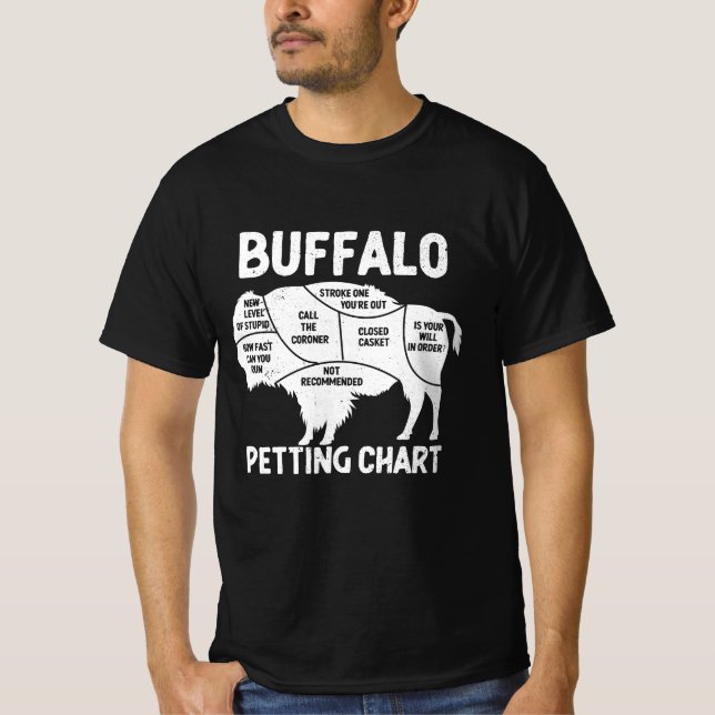 T-shirt Buffalo Wildlife Pile Graphique Pour Les Amateurs  (Devant)