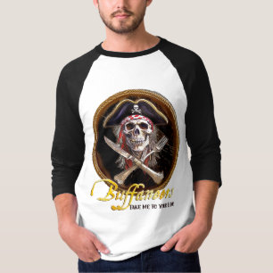T-shirt Buffaneers Pirate Moto, "Emmène-moi à ton Lido"