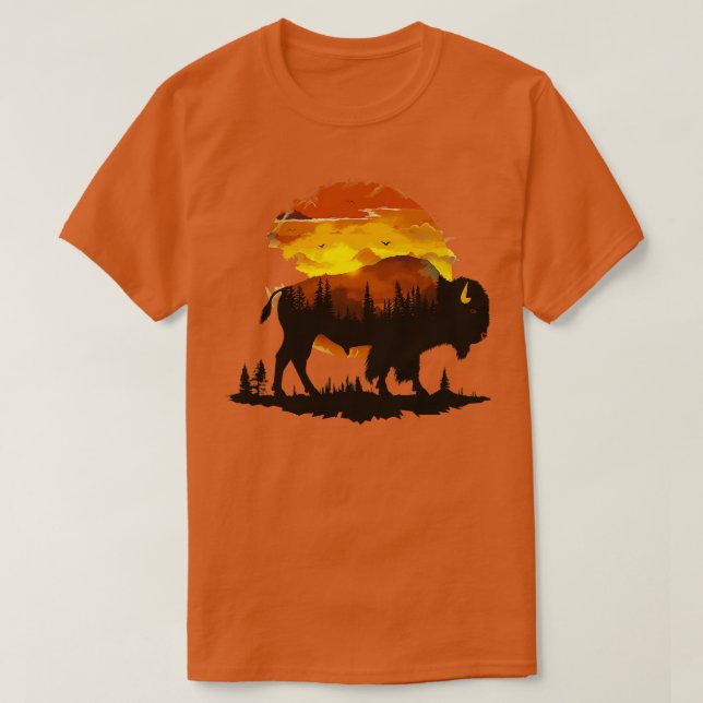 T-shirt Buffle de bison américain (Design devant)