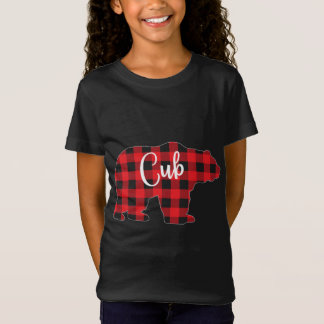 T-Shirt Buffle de famille du pyjama de l'ours rouge à plai