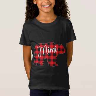 T-Shirt Buffle de la famille du pyjama de l'ours Mimi roug