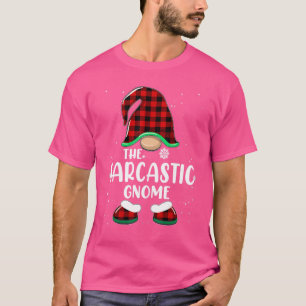 T-shirt Buffle Gnome Sarcastique Plaid Correspondant Famil